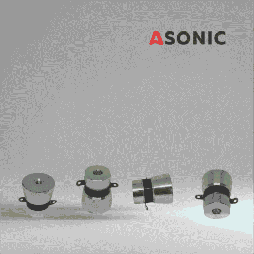 Trasduttore ad ultrasuoni ASONIC 40kHz 60W, componente durevole per le macchine di pulizia ad ultrasuoni professionali.