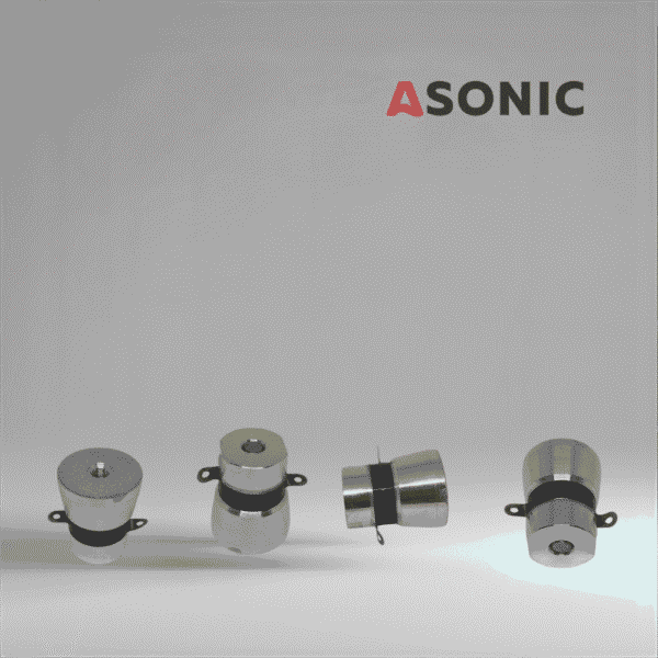 Trasduttore ad ultrasuoni ASONIC 40kHz 60W, componente durevole per le macchine di pulizia ad ultrasuoni professionali.