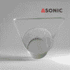 "ASONIC cestino rotondo inox Ø75mm con manico, comodo accessorio per i pulitori a ultrasuoni, ideale per i piccoli oggetti.