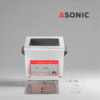 ASONIC IND-40 bagno a ultrasuoni compatto, ideale per la pulizia industriale su piccola scala e per l'uso in laboratorio.
