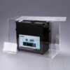 Scatola silenziosa aperta che mostra un pulitore a ultrasuoni ASONIC 7L per applicazioni di pulizia silenziose ed efficienti.