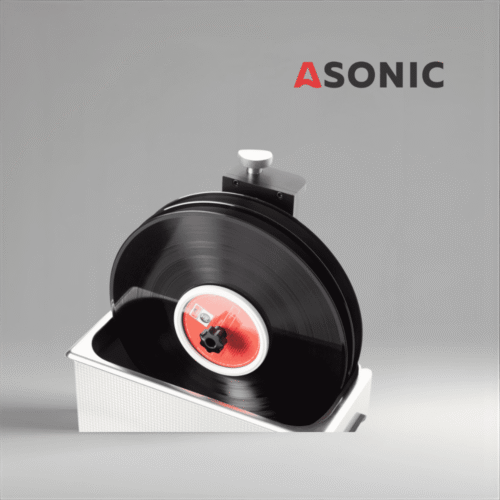 Soluzione per dischi ad ultrasuoni ASONIC Vinyl Cleaner-05, formula premium per la pulizia e la conservazione dei dischi in vinile.
