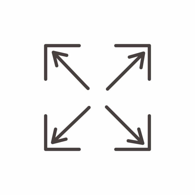 Diagramme carré avec flèches indiquant les dimensions de longueur