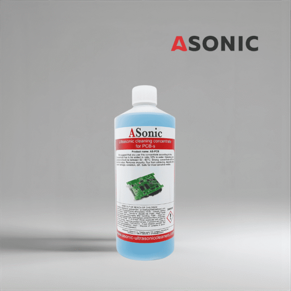 ASONIC PCB-1 detergente a ultrasuoni, soluzione da 1L per la pulizia sicura e precisa di circuiti stampati e componenti elettronici.