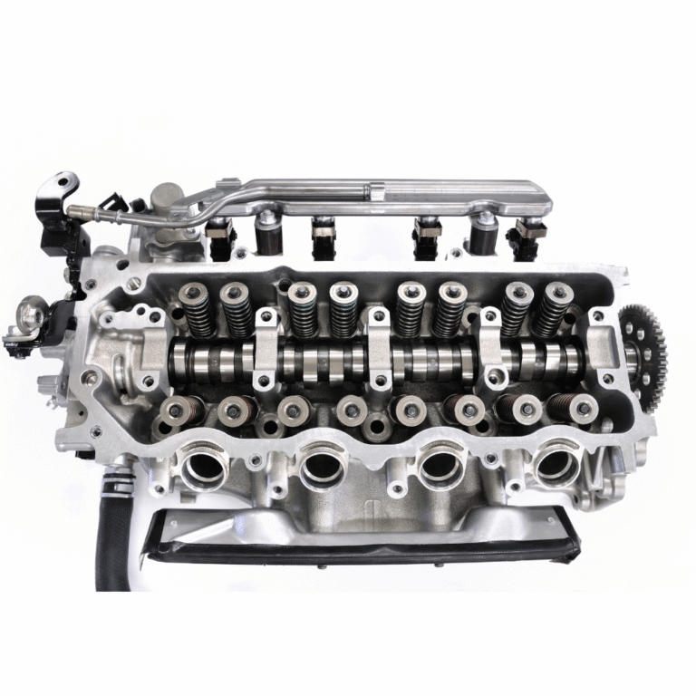 Gros moteur de voiture partiellement exposé pour montrer les composants qui peuvent être nettoyés avec la technologie ultrasonique.